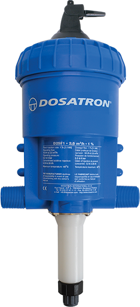 Dosatron® D25F1 Injector with Bypass 11 GPM - Injectors